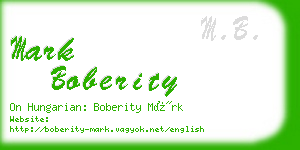 mark boberity business card